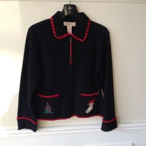 100% Wool Telluride Holiday Sweater Cute Detailing